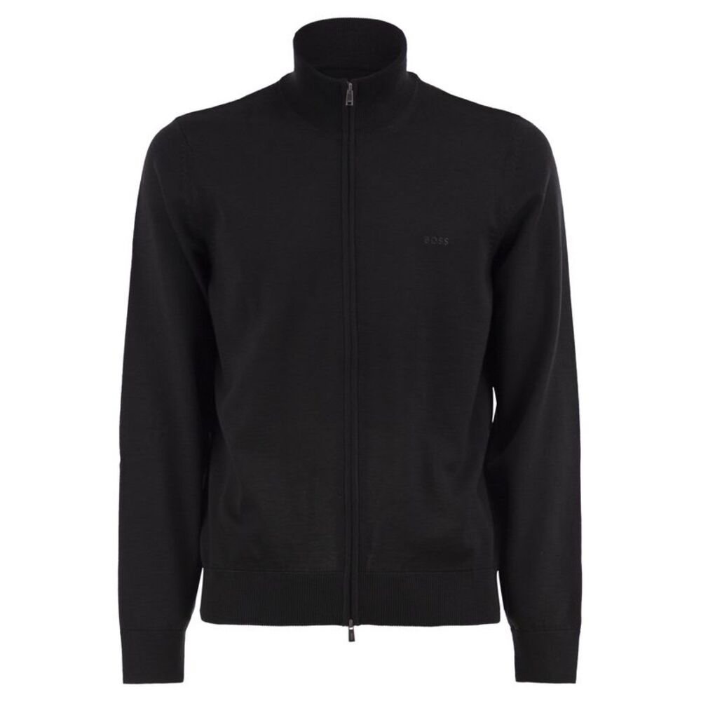 Boss Men Pure Virgin Wool Zip-Up Cardigan